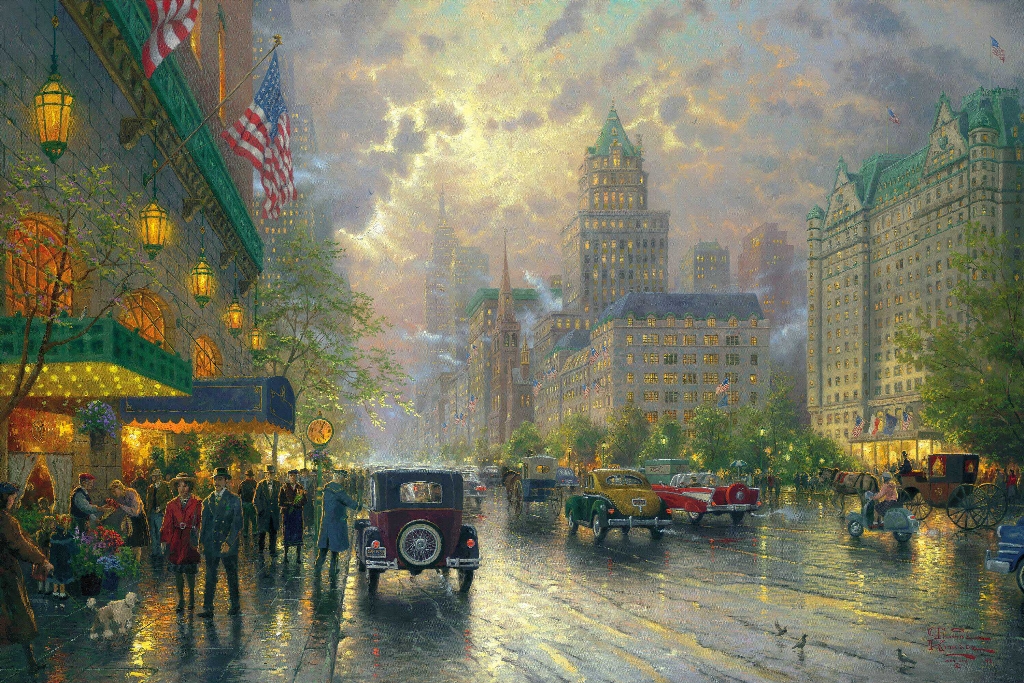 H1185-Thomas-Kinkade-New-York-5th-Avenue-HD-Canvas-Print-Home-decoration-Living-Room-bedroom-Wall.jpg